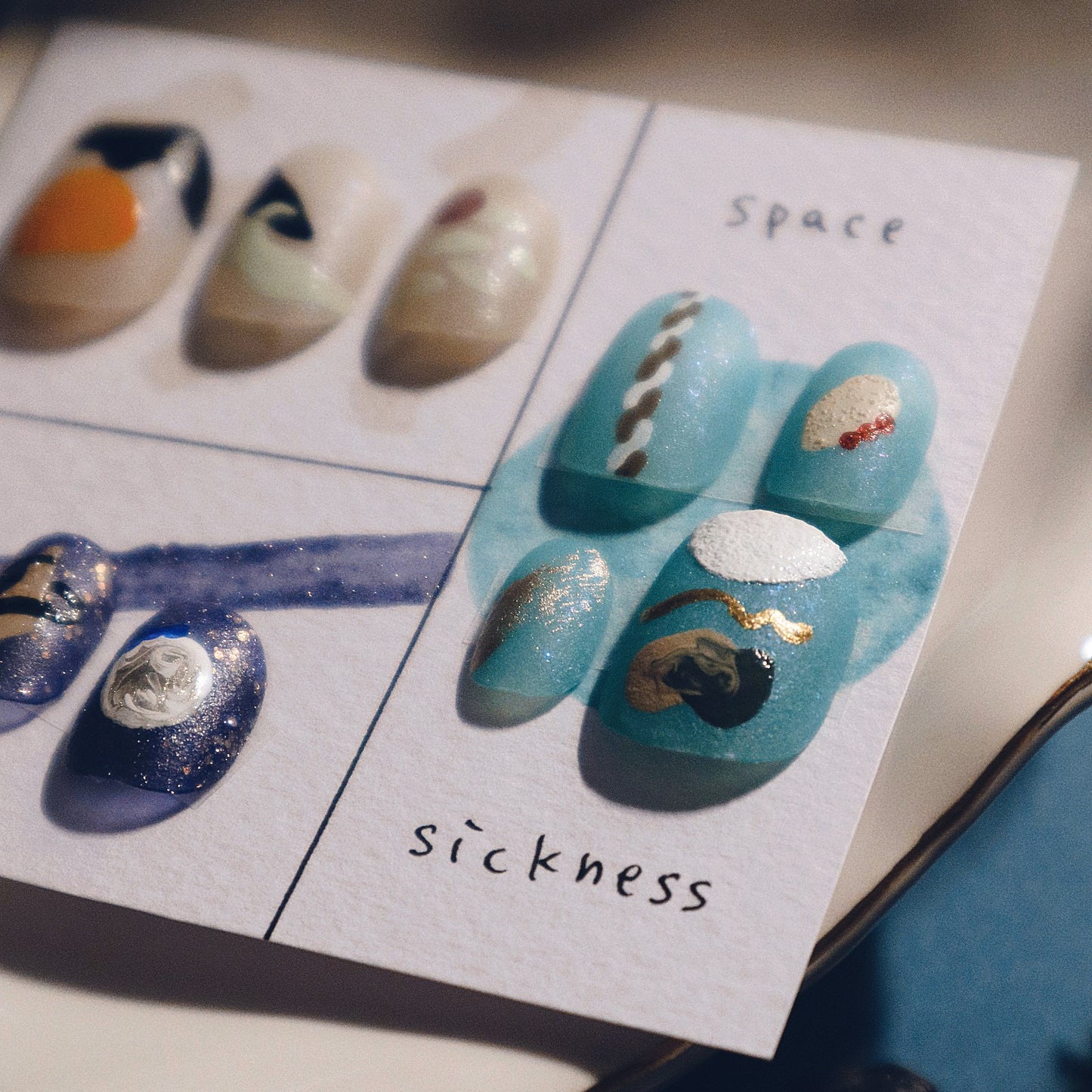 つめをぬるひとコラボ 限定つけ爪「space sickness」