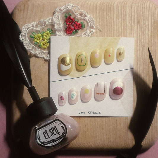 つめをぬるひとコラボ　限定つけ爪「Love sickness」